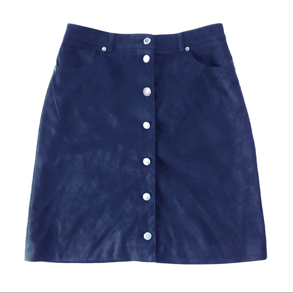 Nordstrom vegan suede button-down pencil skirt 4 - Picture 8 of 8